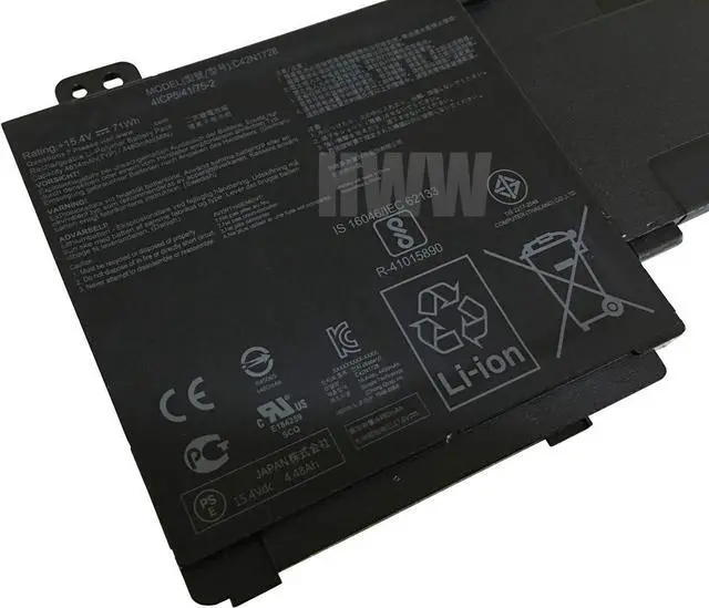 Alt view image 2 of 5 - HWW New 15.4V 71Wh C42N1728 Replacement Battery Compatible with Asus ZenBook UX550GD UX550GDX UX550GE UX550GEX Series