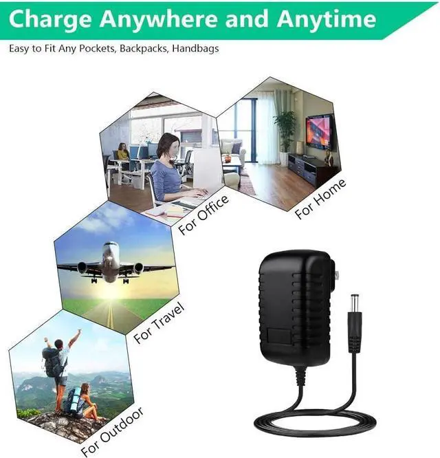 Alt view image 6 of 6 - KONKIN BOO Replacement AC Adapter for Gateway GWTN116-3 GWTN116-3BK GWTN116-3BL GWTN116-3GR GWTN116-3RD