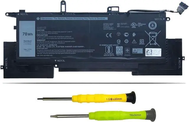Main image of 7146W Laptop Battery Replacement for Dell Latitude 7400 E7400 2-in-1 Latitude 9410 Series Notebook NF2MW 0C76H7 C76H7 11.4V 78Wh 6500mAh