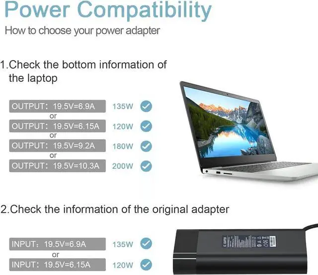 Alt view image 7 of 7 - Mackertop 200W 19.5V 10.3A Laptop AC Adapter for HP ZBook 17 G5 Series, Omen Pavilion 15 16 Gaming 17, Envy 15, 15-e103TX 15-dh0005la, TPN-DA10 TPN-LA21 L73385-001 ADP-200HB B Charger Supply Cord