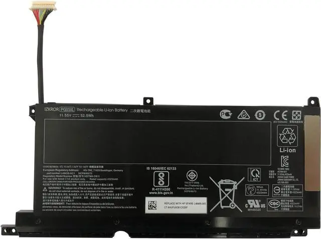 Main image of IZKROR PG03XL 52.5Wh Battery Replacement for HP Pavilion Gaming 15-DK 15-ec 15-ec0000 16-A00000 15t-DK100 15z-EC200 OMEN 5X FPC52 Series HSTNN-OB1I HSTNN-DB9G L48495-005 L48430-AC1 L48430-AC2 11.55V