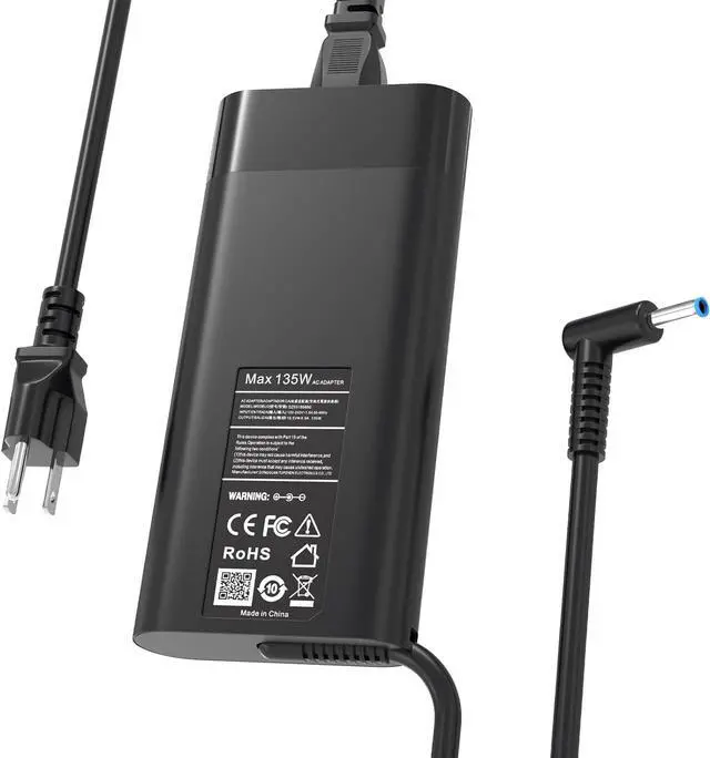Main image of 135W Laptop Charger 19.5V 6.9A AC Adapter for HP Pavilion Gaming 15 17 ec0013dx 15-ec0751ms TPN-DA11 TPN-CA13 HP Spectre X360 15t-df100 HP OMEN 15 17 Power Supply Cord