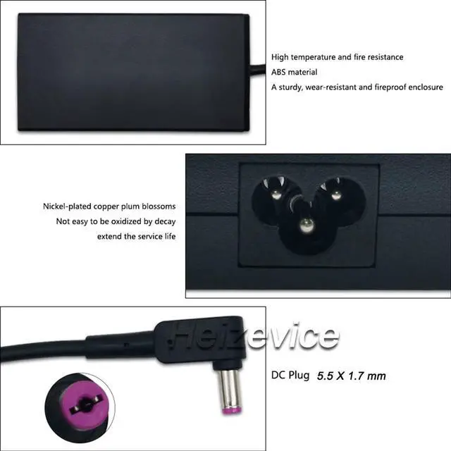 Alt view image 5 of 7 - Heizevice 135W Laptop AC Adapter Charger Power Supply Charging Cable for Acer Nitro 5 7 AN515-41 AN517-51 Aspire 7 A715-71 A717-71 A18-135P1A ADK810 Docking Station