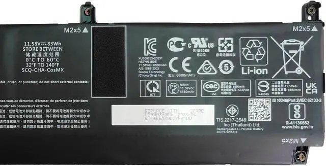 Alt view image 3 of 5 - IZKROR MB06XL 83Wh Battery Replacement for HP ZBook Studio G7 Mobile Workstation/ZBook Studio G8 Mobile Workstation/ZBook Create G7 Series Laptop HSTNN-IB9E L78553-005 L77973-1C1 L78553-002