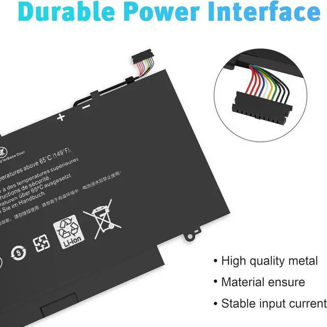Alt view image 3 of 7 - K5XWW Laptop Battery Replacement for Dell Latitude 7389 Latitude 7389 2-in-1 Latitude 5289 2-in-1 Latitude E5289 2-in-1 Latitude 7390 2-in-1 Latitude L3180 Series 6CYH6 71TG4 725KY N18GG 7.6V 60Wh