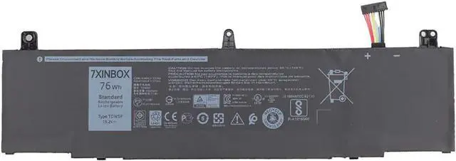 Main image of 7XINbox 15.2V 76Wh TDW5P V9XD7 4RRR3 JFWX7 Laptop Battery Replacement for Alienware 13 R3 ALW13C D1738 D2718 D2728 D2738 D2838 D2508 D2503S D2506S D2715S