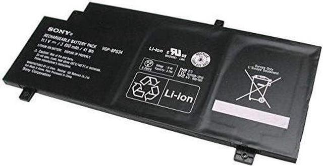 Main image of Fully VGP-BPS34 Laptop Battery Compatible with Sony Vaio Fit 15 Touch Vgp-bps34 Vgp-bpl34 Svf15a1bcxs Svf15a1dpxb - 11.1V 41WH