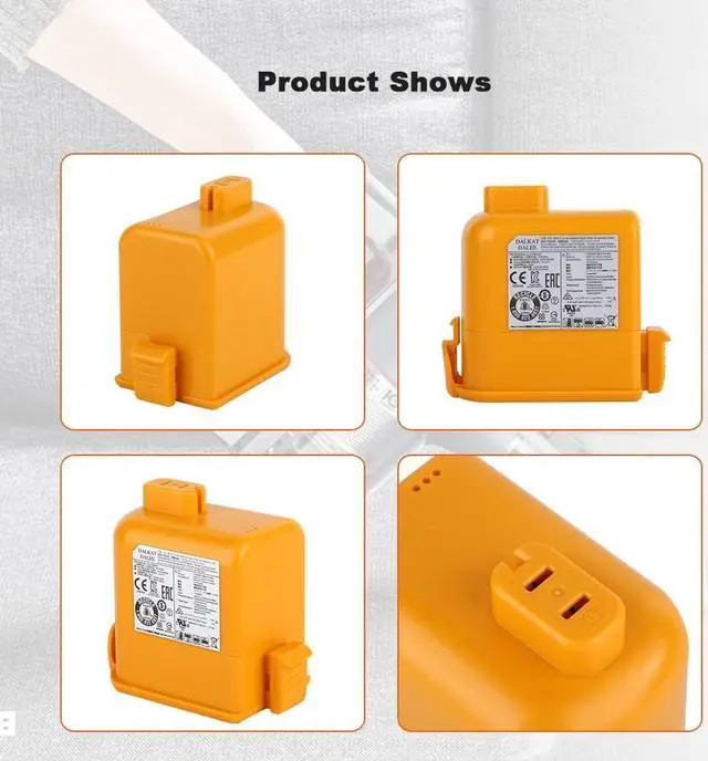 Alt view image 7 of 7 - Dalkat Dalee for LG Cord Zero A9 Battery Replacement Batteries for LG Cord Zero A9 A9K-CORE A9MAX A9T-Ultra A9S A9K-PRO A9M A9MULTI A958 A958SA A9 Plus A929K A905M A907GMS A905RM A908MVR
