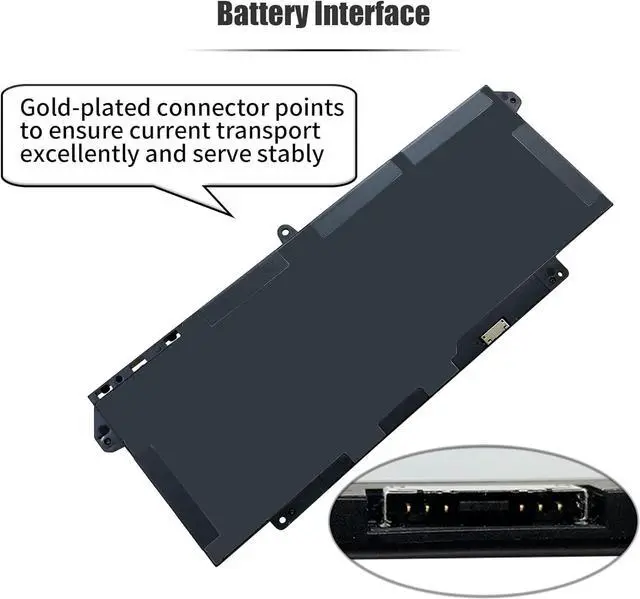 Alt view image 5 of 7 - INTIFO 63Wh 7FMXV Laptop Battery Compatible with Dell Latitude 5320 7320 7420 7520 Series Notebook TN2GY 4M1JN 1PP63 9JM71 HDGJ8 MHR4G [15.2V 63Wh 4-Cell]