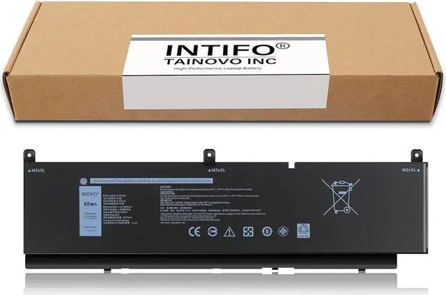 Alt view image 2 of 7 - INTIFO 68Wh C903V Laptop Battery Compatible with Dell Precision 7550 7750 7560 7760 Series Notebook PKWVM CR72X 17C06 447VR [11.4V 68Wh 6-Cell]