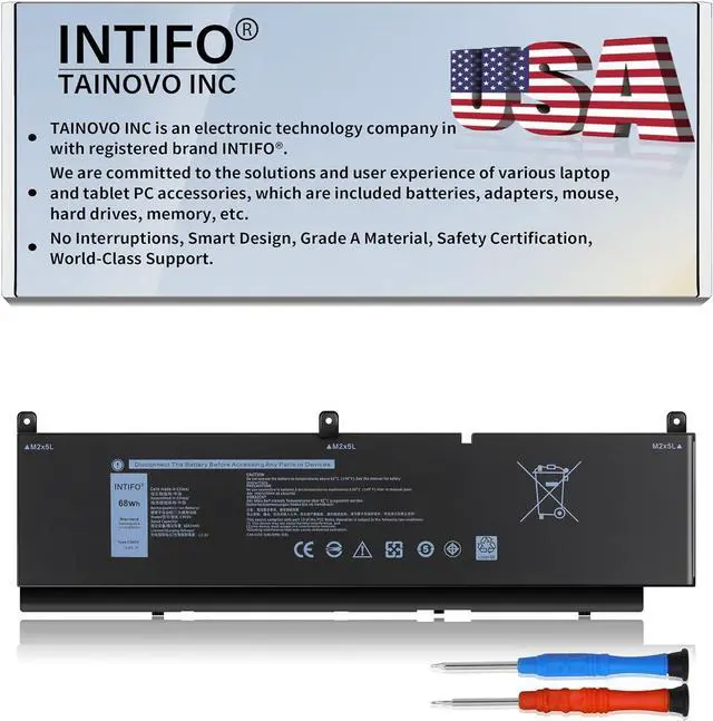 Main image of INTIFO 68Wh C903V Laptop Battery Compatible with Dell Precision 7550 7750 7560 7760 Series Notebook PKWVM CR72X 17C06 447VR [11.4V 68Wh 6-Cell]