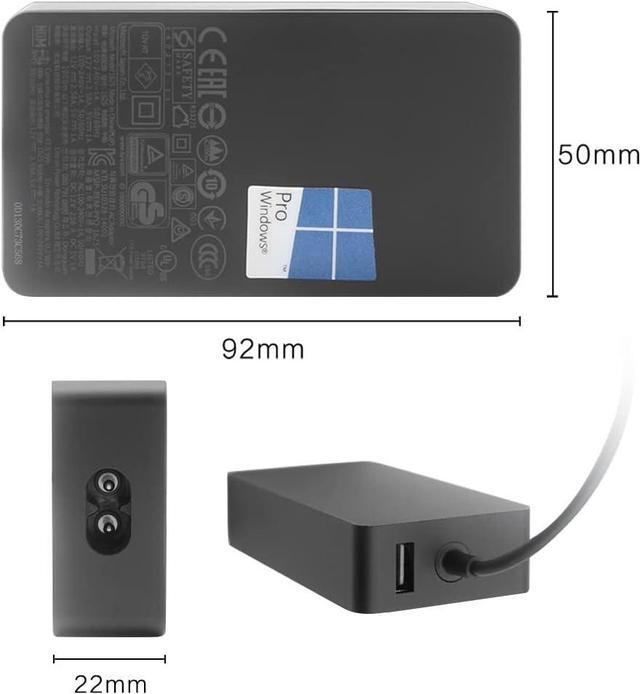 Alt view image 4 of 4 - HONGYAN Power Adapter 36W 12V 2.58A / 5V 1A AC Adapter Charger for Microsoft Surface Pro 3/4, US Plug Computer