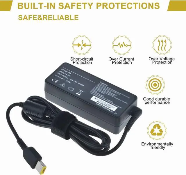 Alt view image 3 of 5 - Jantoy AC Adapter for Lenovo IdeaPad Yoga 13 13.3 LED Ultrabook Tablet DC Charger Power Supply Cord PSU