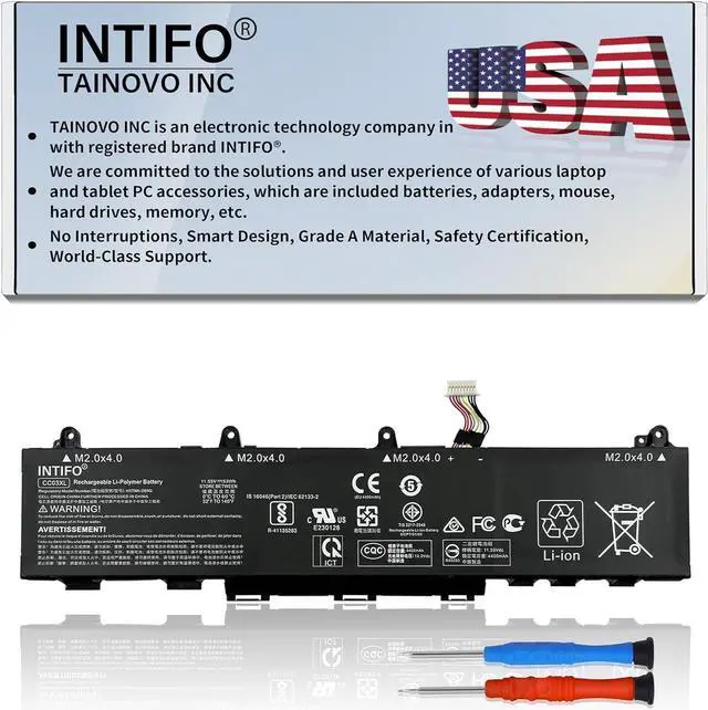Main image of INTIFO 53Wh CC03XL Laptop Battery Compatible with HP ZBook Firefly 14 G7 G8 EliteBook 830 835 840 845 G7 G8 Series HSTNN-DB9Q HSTNN-IB9F HSTNN-LB8Q L77608-2C1 L78555-005 [11.55V 4400mAh 3-Cell]