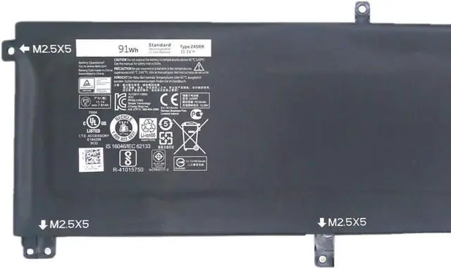 Alt view image 3 of 7 - 7XINbox 11.1V 91WH 9 Cell 245RR 7D1WJ Replacement Laptop Battery for Dell XPS 15 9530 Precision M3800 Laptop T0TRM H76MV 0H76MY 07D1WJ Y758W