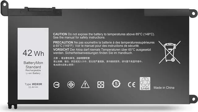 Main image of WDX0R Laptop Battery for dell Inspiron 15 5565 5567 5568 5578 7560 7570 7579 7569 13 5368 5378 7368 7378 17 5765 5767 5770 Series Notebook Battery Fits 3CRH3 T2JX4 FC92N CYMGM [42Wh/11.4v]