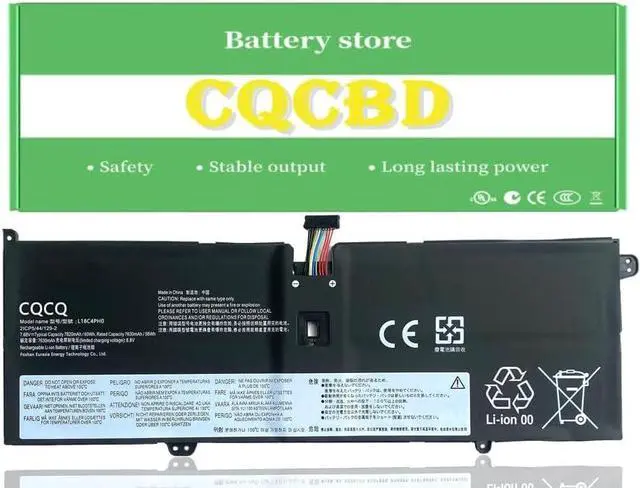 Main image of CQCQ L18C4PH0 L18M4PH0 Battery for Lenovo Ideapad Yoga C940 C940-14IIL Series Notebook 5B10T11585 5B10W67374 5B10T11586 5B10W67180 Laptop (7.68V 60Wh/7820mAh)