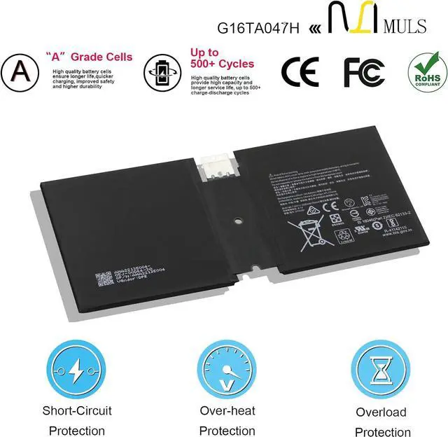 Alt view image 4 of 7 - MULS DYNU01 G16TA047H Battery Replacement for Microsoft Surface Go 2 1901 1926 1927 Series Tablet PC Series Battery 7.66V 26.81Wh 3500mAh