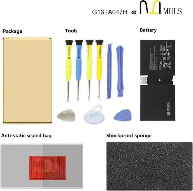 Alt view image 6 of 7 - MULS DYNU01 G16TA047H Battery Replacement for Microsoft Surface Go 2 1901 1926 1927 Series Tablet PC Series Battery 7.66V 26.81Wh 3500mAh