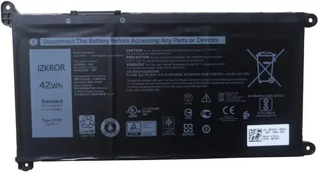 Main image of IZKROR JPFMR 42Wh 3500mAh 3-Cells Battery Replacement for Dell Chromebook 3400 3100/3100 2-in-1 5488 5493 5593 Series 0JPFMR 7MT0R 7MTOR 16DPH 7T0D3 07T0D3 P90F 11.4V