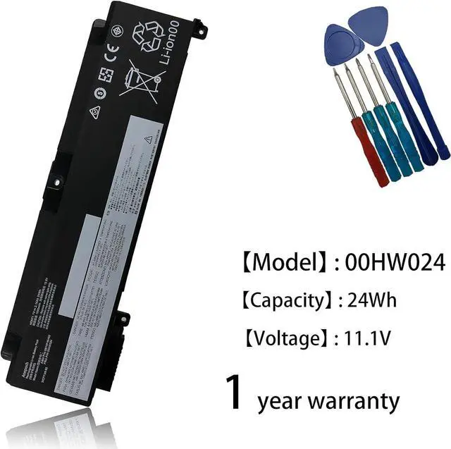Alt view image 2 of 7 - Anepoch 00HW024 01AV406 Laptop Battery Replacement for Lenovo ThinkPad T460S T470S Series Internal 00HW038 00HW025 01AV462 01AV405 01AV407 01AV408 SB10J79002 SB10J79003 11.46V 27Wh 2274mAh 3-Cell