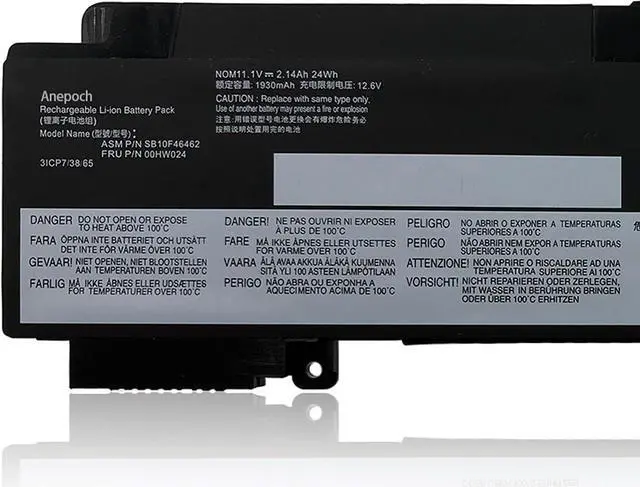 Alt view image 5 of 7 - Anepoch 00HW024 01AV406 Laptop Battery Replacement for Lenovo ThinkPad T460S T470S Series Internal 00HW038 00HW025 01AV462 01AV405 01AV407 01AV408 SB10J79002 SB10J79003 11.46V 27Wh 2274mAh 3-Cell