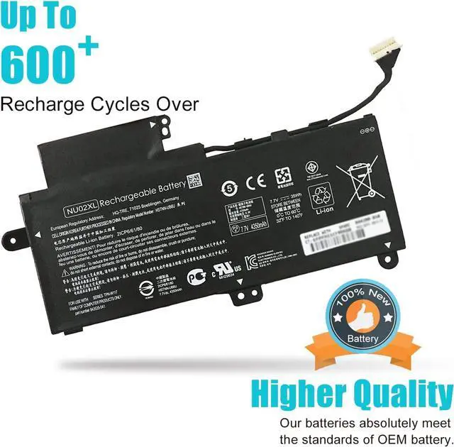 Alt view image 3 of 7 - NU02XL Laptop Battery Replacement for HP Pavillion X360 M1 M1-U001DX 11-U007TU 11-U018CA 11-U012TU 11-U020CA Series 844200-850 843535-541 NU02035XL HSTNN-UB6U HSTNN-UB6V TPN-W117 7.7V 35Wh