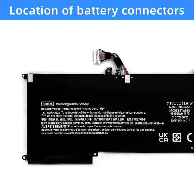 Alt view image 3 of 7 - NBULBL AB06XL Replacement Laptop Battery Compatible with Hp Envy 13 2017 13-AD019TU AD022TU AD023TU AD024TU AD025TU AD026TU AD027TU TPNI128 Series HSTNN-DB8C 921408-2C1 921438-855
