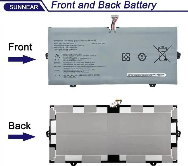 Alt view image 2 of 6 - AA-PBRN4ZU Battery Compatible with Samsung Galaxy Book Flex 930QCG 930QCJ 930XCJ NP930QCG-K01 950QCG-X01 950QCJ 950XCJ NP950QCG NP950QCG-K01US 15.4V 4350mAh 66.9Wh 4-Cell