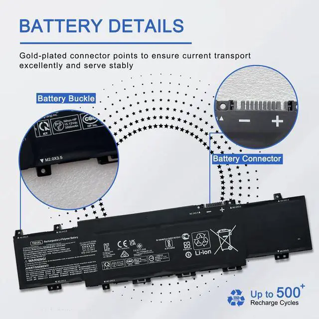 Alt view image 5 of 6 - JOTACT TI04XL Laptop Battery Compatible with HP Envy 17 Envy 17-ch Series Notebook TI04XL HSTNN-IB9T M24420-1D1 M24563-005 TI04055XL M24420-1C1 Battery 15.12V 55.67Wh