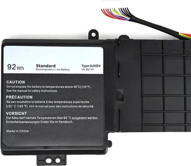 Alt view image 5 of 5 - 7XINbox 14.8V 92Wh 6JHDV 6JHCY Replacement Laptop Battery for Alienware 17 R2 R3 5046J P43F ALW17ED-1728 ALW17ED-1828T ALW17ED-2728 AW17R3-7092SLV AW17R3-8342SLV