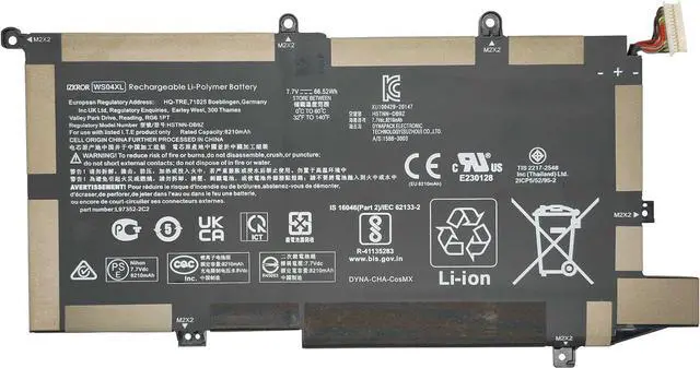 Main image of IZKROR WS04XL 66.52Wh Battery Replacement for HP Spectre x360 14 14-ea 14-ea0002ni 14-ea0002nx 14t-ea000 / Pavilion Gaming 15-EC1025LA Series Laptop HSTNN-DB9Z L97352-2D1 L97357-005 WSO4XL 7.7V