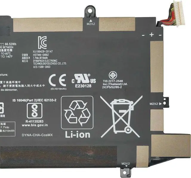 Alt view image 3 of 5 - IZKROR WS04XL 66.52Wh Battery Replacement for HP Spectre x360 14 14-ea 14-ea0002ni 14-ea0002nx 14t-ea000 / Pavilion Gaming 15-EC1025LA Series Laptop HSTNN-DB9Z L97352-2D1 L97357-005 WSO4XL 7.7V