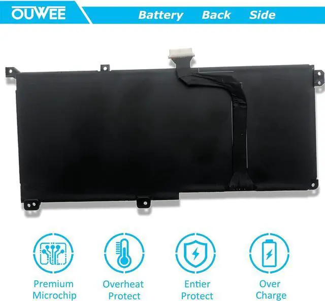 Alt view image 6 of 7 - OUWEE ZG04XL Laptop Battery Compatible with HP ZBook Studio X360 G5 Elitebook1050 G1 Series Notebook HSTNN-IB8I L07046-855 L07352-1C1 15.4V 64Wh 4155mAh 4-Cell
