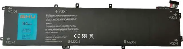 Alt view image 2 of 6 - GHU New Battery Replacement for 4GVGH 84 WH Compatible with Dell Precision 5510, Dell XPS 15 9550 Series Fit 1P6KD 11.1v Li-Polymer