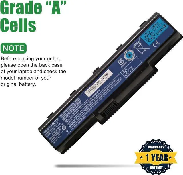 Alt view image 3 of 5 - JIAZIJIA AS07A31 Laptop Battery Replacement for Acer 4710G 4736G 4930G 4920 Series Notebook 10.8V 47.5Wh 4400mAh