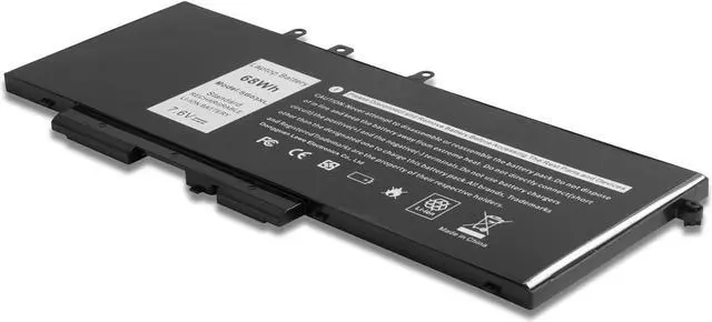 Alt view image 3 of 7 - 68Wh Laptop Battery Replacement for Dell Latitude 5480 5580 5490 5590 5491 5591 5495 5488 Notebook GJKNX 93FTF 3DDDG 0GD1JP GD1JP DY9NT 0DY9NT 5YHR4 KCM82 0KCM82