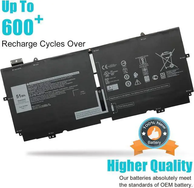 Alt view image 3 of 7 - 51Wh 52TWH Laptop Battery Replacement for Dell XPS 13 7390 2-in-1 Series Notebook P103G P103G001 P103G002 MM6M8 0MM6M8 XX3T7 0XX3T7 7.6V 4Cell