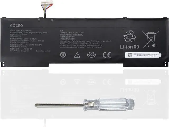 Main image of CQCEO R15B05W Laptop Battery Replacement for Xiaomi Pro X15 R15B05W 31CP5/73/70-2 11.55V 6927mAh/80wh 8FCTC