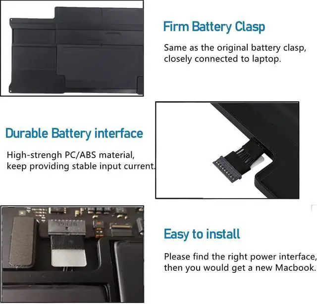 Alt view image 3 of 5 - POANW A1466 Laptop Battery Replacement for MacBook Air 13 inch A1466 (Mid 2012 2013,Early 2014 2015,2017) A1369 (Late 2010,Mid 2011 Version), A1496 A1405 A1377 PC Battery 7200mAh