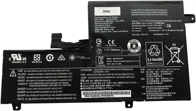 Main image of L15L3PB1 Laptop Battery Replacement for N22 N22-10 N22-20 N22 N23 N23 Yoga Touch N42 N42-20 Chromebook S330 C330 2-in-1 Flex 11 Series Notebook L15M3PB1 11.1V 45Wh 4050mAh