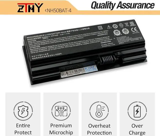 Alt view image 3 of 7 - ZTHY NH50BAT-4 Battery Replacement for PROSTAR Clevo NH50ED NH50RA NH57RA NH57RC NH70RAQ HASEE Thunderobot 911ME G7-CT7NA G7-CT7NK G8-CT7NT Z7-CT7VH Gigabyte A5 X1 A7 X1S Sager G58R G70R