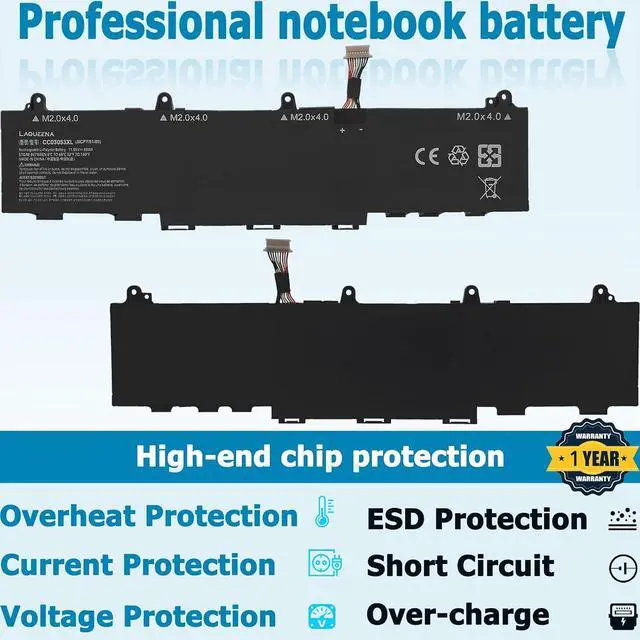Alt view image 4 of 7 - LAQUEENA CC03053XL Laptop Battery Compatible with HP ZBook Firefly 14 G7 G8, EliteBook 830 835 840 845 G7 G8, Probook 635 Aero G7 G8 Series CC03XL HSTNN-DB9Q HSTNN-IB9F HSTNN-LB8Q L77608-1B2