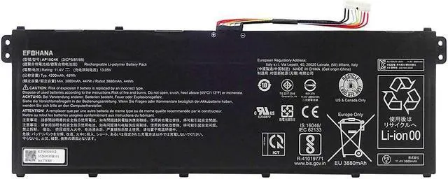 Main image of efohana AP18C4K Laptop Battery Replacement for ACER Aspire 3 A315-42 A315-54 5 A514-52 A515-43 A515-54 A515-54G Swift S40-51 Swift 3 SF314-41 Spin 3 SP314-54N Series Notebook 11.4V 48Wh 4200mAh