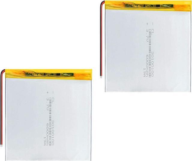 Main image of CSTAL High Performance Backup Battery, 3.7V 6000Mah Rechargeable Li-Po Replacement Battery, for Laptop Tablet E-Book Digital Camera Wireless Audio Inter Phone, 2Pcs