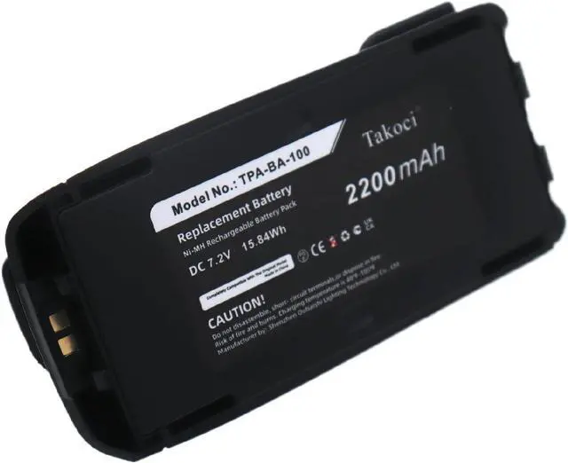 Alt view image 2 of 7 - TAKOCI Replacement Battery for Tait TP8100 TP8110 TP8115 TP8120 TP8135 TP8140 TP9300 TP9400 TT35L1-D TPA-BA-100 TPK-BA-101 TPK-BA-100 T03-00011-CAAA