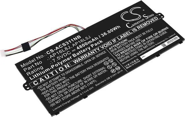 Main image of Qigenia AP16L8J Replacement Battery for Chromebook Spin 513 R841T,KT.0020G.010 AP16L5J KT.00205.002 KT.00205.008 Battery (4800mAh/7.5V)