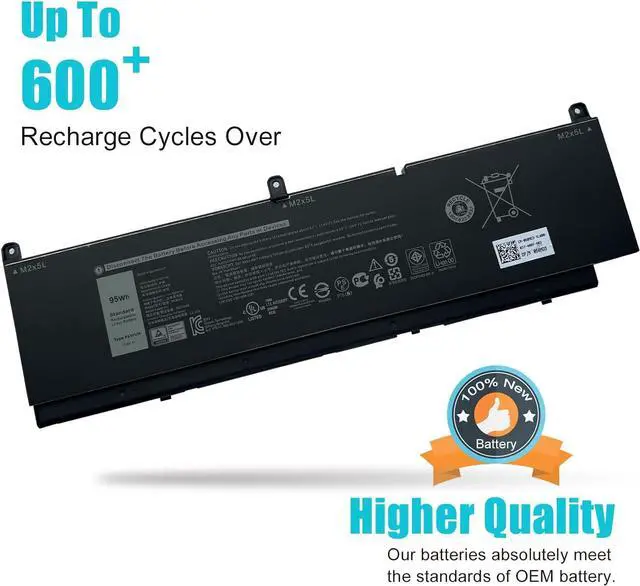 Alt view image 3 of 7 - PKWVM 95Wh Battery Compatible with Dell Precision 7550 7750 7760 7560 Series Laptop C903V CR72X 0CR72X 0447VR 068N03 11.4V 7922mAh 6-Cells