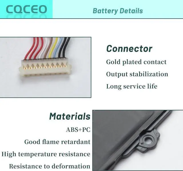 Alt view image 2 of 7 - CQCEO AA-PBLN4MT Laptop Battery Replacement for Samsung XE520QEA-KB1US Series 21CP5/58/70-2 7.7V 45.5Wh/5920mAh