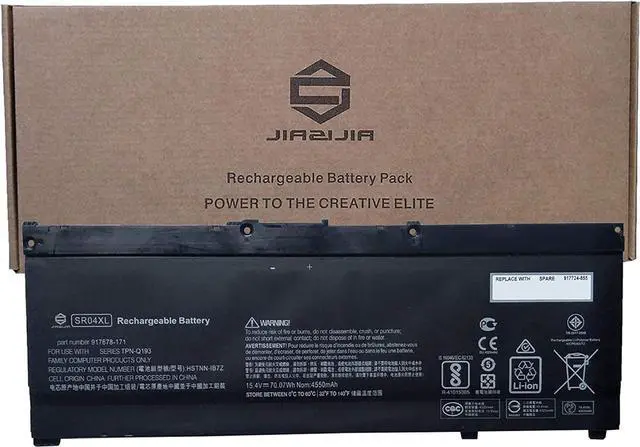 Main image of JIAZIJIA SR04XL Laptop Battery Replacement for Hp Omen 15-DC0013TX 15-DC0051NR Series Notebook 917678-171 HSTNN-IB7Z 917724-855 HSTNN-DB7W 917678-2B1 917678-271 853294-855 Black 15.4V 70.07Wh 4550mAh